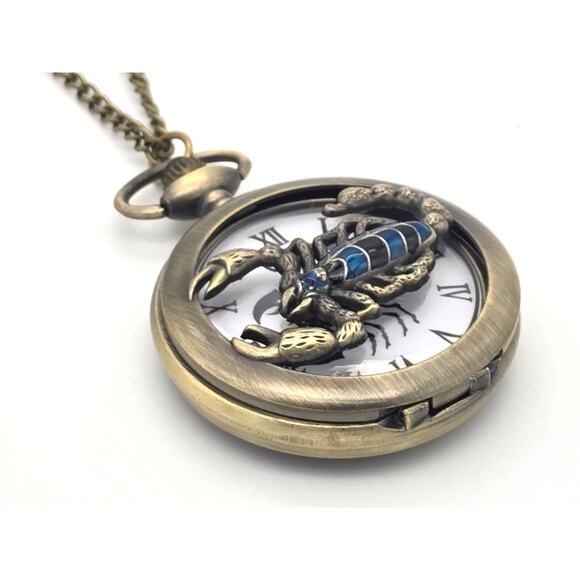 Scorpion Pocket Watch NEW Vintage Bronze Finish Gift Insect Graduation Promotio - Picture 3 of 9
